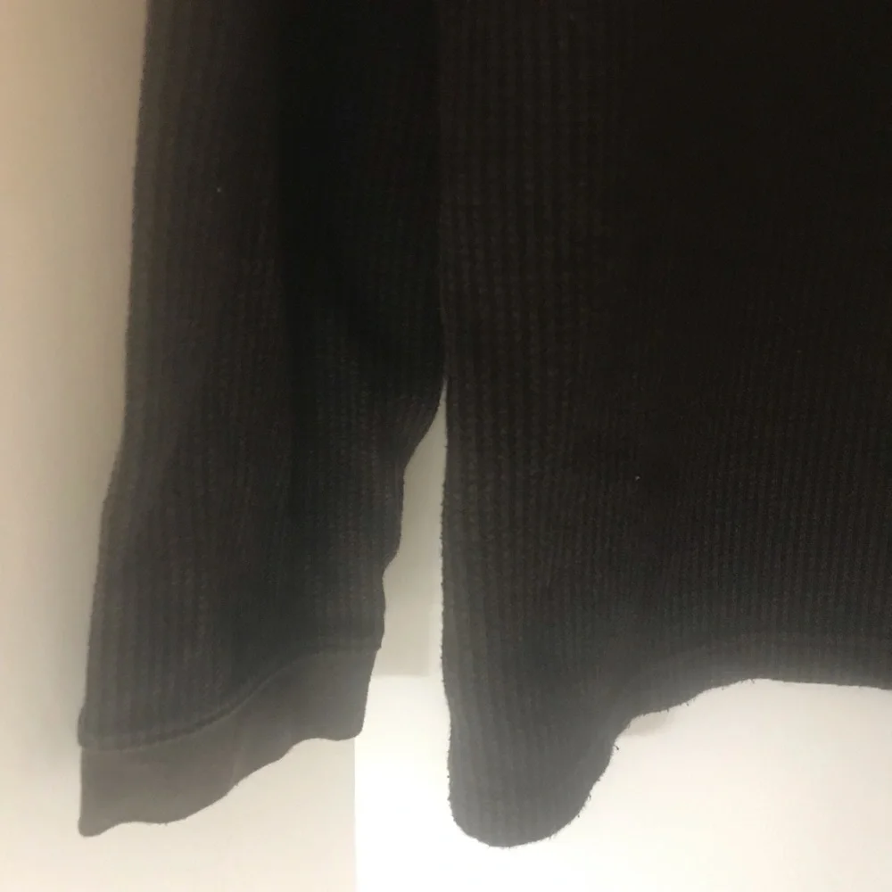 Haggar sweater size large long sleeves mid zip brown fisherman Cabincore